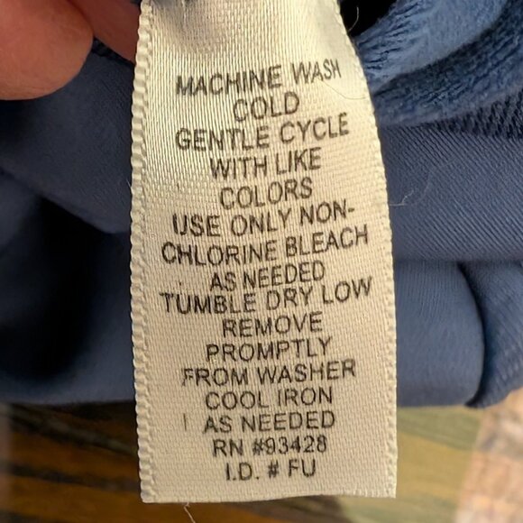 Gloria Vanderbilt Zip Up Sports Jacket in Vintage Blue and Cream Size Large - Picture 13 of 13